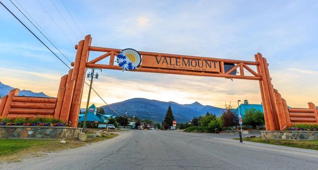 Valemount, BC Canada - AUGUST 10, 2014: Valemount is a small village popular for tourists, in east central British Columbia, Canada