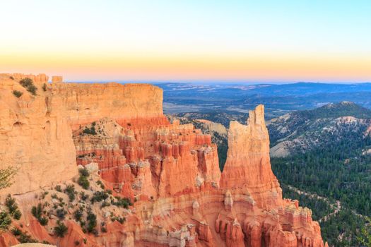 Bryce Amphitheater at sunset, in Bryce Canyon National Park