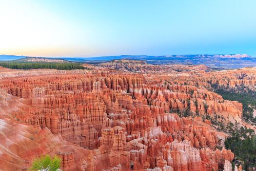 Bryce Amphitheater at sunset, in Bryce Canyon National Park