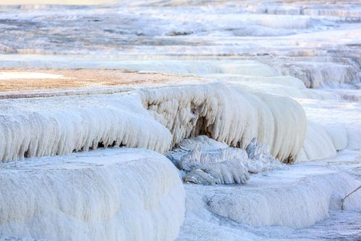 Canary Spring, Mammoth hot spring terraces, Yellowstone National Park, Wyoming.