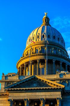 Boise, Idaho - JUNE 29, 2012: The Renaissance Revival Capitol building reflects Idaho's political, social, and economic history.