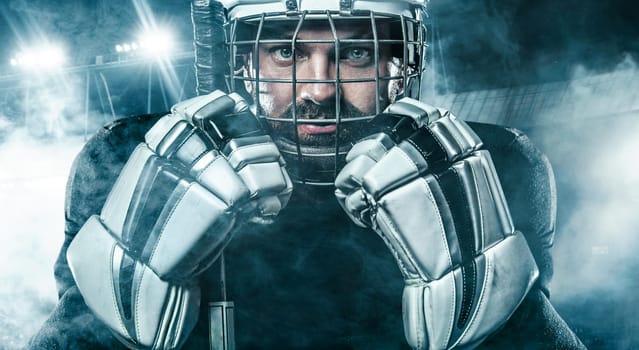 Hockey goalie in the mask