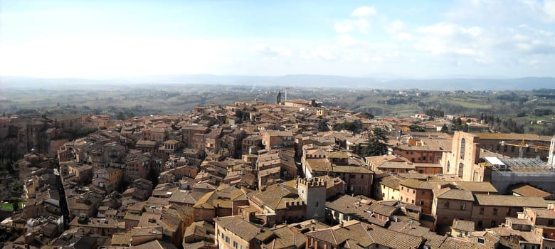 Panoramic view of Siena, Tuscany, Italy