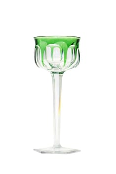 Nice vintage wine glass isolated on white background with clipping path