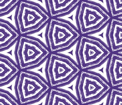 Geometric seamless pattern. Purple symmetrical kaleidoscope background. Textile ready stunning print, swimwear fabric, wallpaper, wrapping. Hand drawn geometric seamless design.