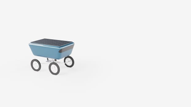 Drone driverless delivery parcel on white 3d render