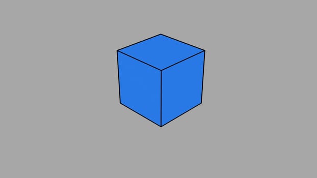 Cartoon style color cube transform to sphere 3d render