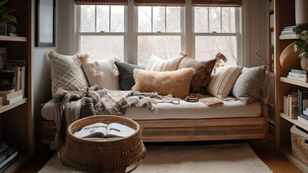 Cozy Reading Nook, generative AI - AI generated
