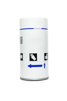 Oil filters for the compressor on a white background. High quality photo
