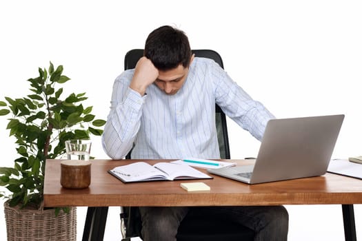 angry unhappy businessman reading bad news in email at laptop pc computer
