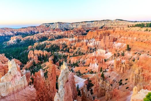 Bryce Amphitheater at sunset, in Bryce Canyon National Park