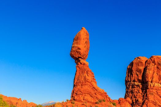 The Balanced Rock in Arches National Park, Utah.