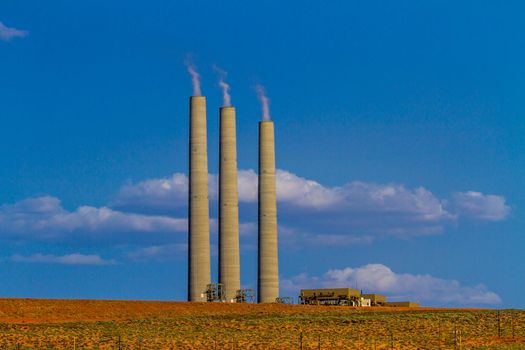 Page, Arizona - JUNE 3, 2013: The coal fired Navajo Generating Plant is said to be one of the 12th "dirtiest" power plants in the US.