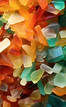 Sea glass in different colors - generative AI, AI generated