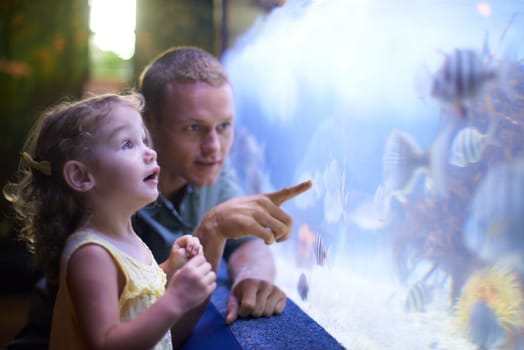 Cropped shot of a little girl on an outing to the aquarium.