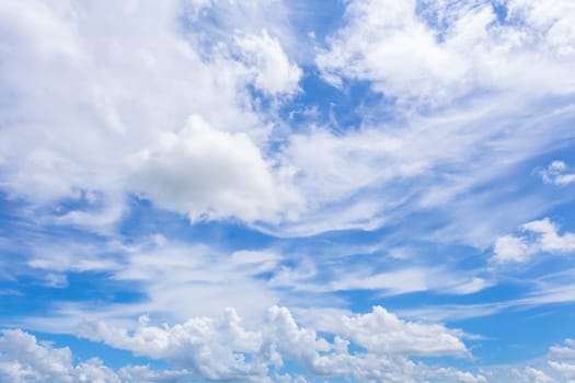 Blue sky with scattered clouds