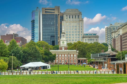 Independence Hall in downtown Philadelphia, Pennsylvania, USA