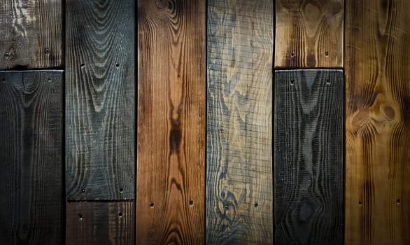 Multicolored wooden background made of boards. A place to copy. Mockup. Space for text.