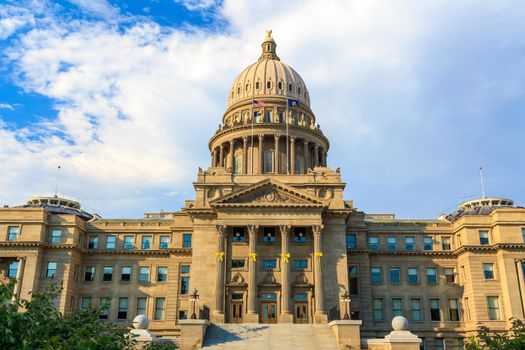 Boise, Idaho - JULY 8, 2012: The Renaissance Revival Capitol building reflects Idaho's political, social, and economic history.
