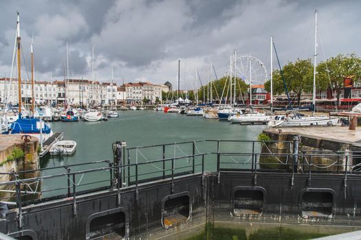 Old port of La Rochelle in Charente-Maritime in France