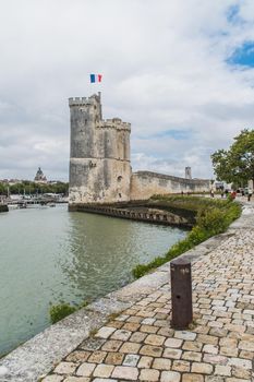 The Saint-Nicolas tower in La Rochelle in the Charente maritime region of France