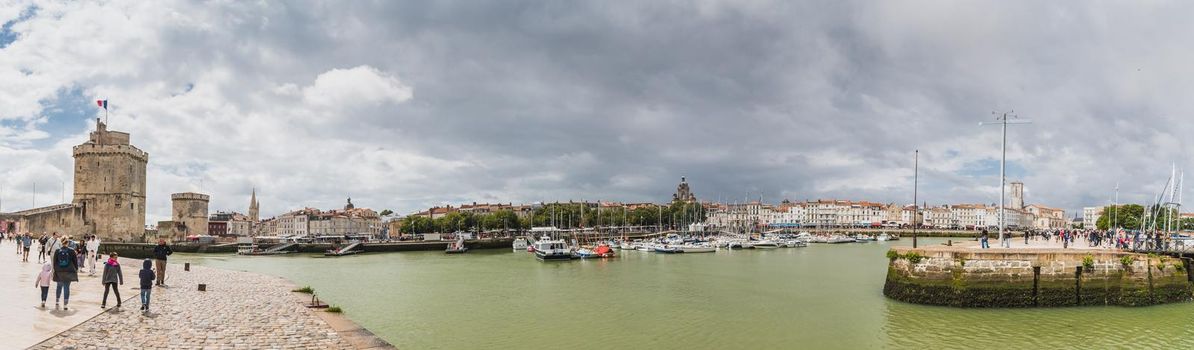 Old port of La Rochelle in Charente-Maritime in France