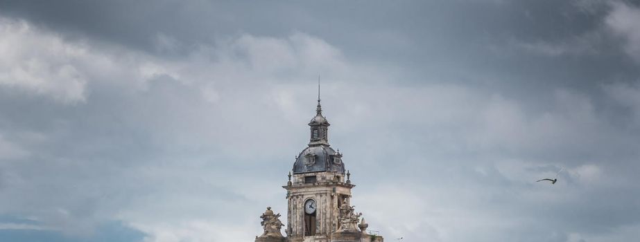 The clock tower in La Rochelle in La Rochelle in Charente-Maritime region in France