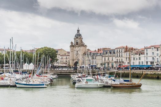 Old port of La Rochelle in Charente-Maritime in France