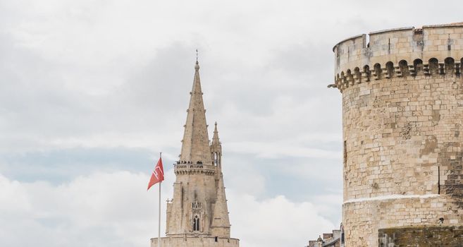 The tower of the Lantern and the Chaîne in La Rochelle in Charente-Maritime in France