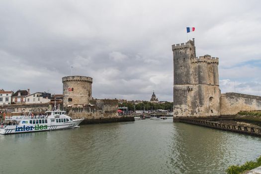 The Saint-Nicolas tower in La Rochelle in the Charente maritime region of France