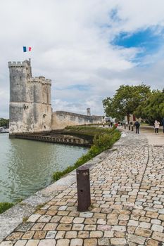 The Saint-Nicolas tower in La Rochelle in the Charente maritime region of France