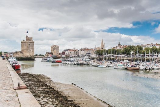 Old port of La Rochelle in Charente-Maritime in France