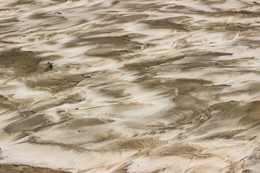 Cracked dry ground sand on the nature outdoors. Texture, background, sample