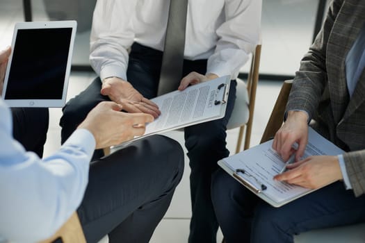 Zero trust security concept Person using computer and tablet with