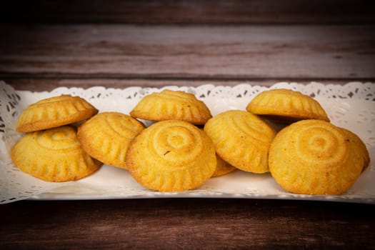 Traditional eid maamoul or mamoul cookies with dates, nuts, and jam, Arabic sweets for Aid al-Fitr and easter, High quality photo
