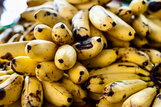 Bananas in the fruit and vegetable market of Fort de France in Martinique