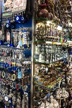 souvenirs in the grand bazaar of istanbul, Turkey