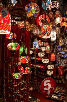souvenirs in the grand bazaar of istanbul, Turkey