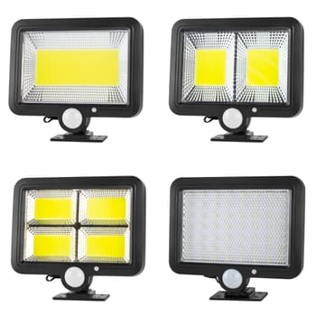 LED wall-mounted lantern, on white background