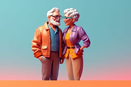 World Grandparents Day. Old age, Caregiving, sweethearts and relatives helplessness, affection and care for the older generation, native people,.favourite person grandpa grandma
