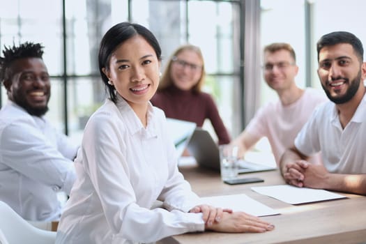 Business people conference in modern meeting room