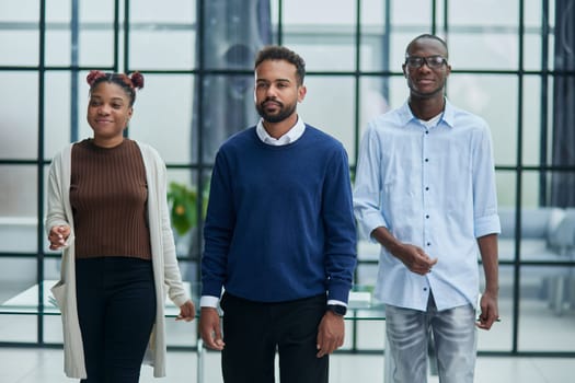 Successful african american business team at office
