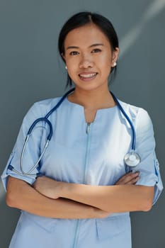 Portrait of a young african american female doctor