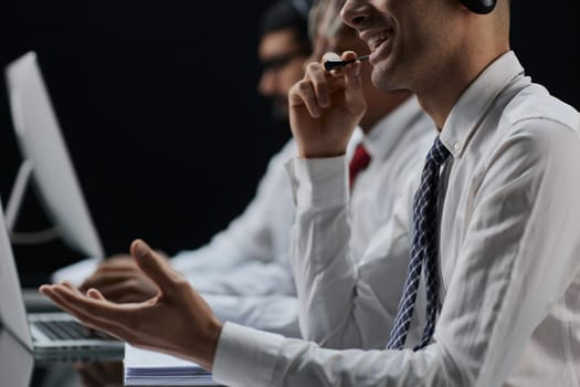 Group of business people working in office