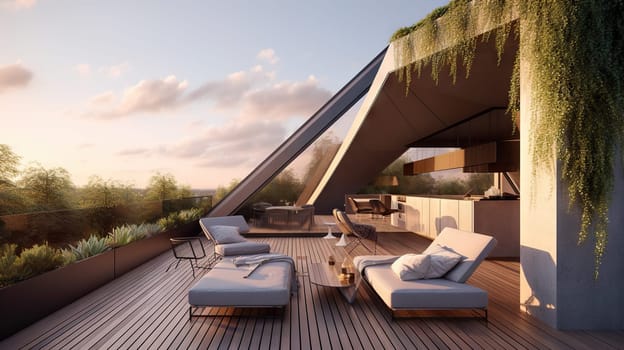Modern Villa - Generative AI, AI generated