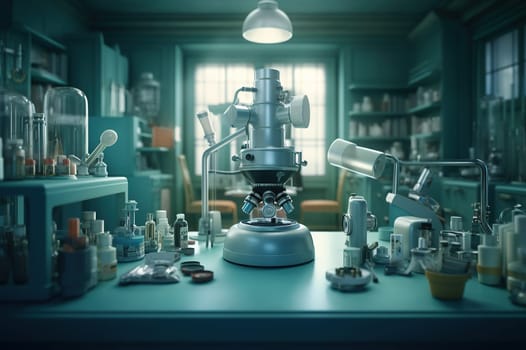 Scientific chemical laboratory. Generative AI. High quality illustration