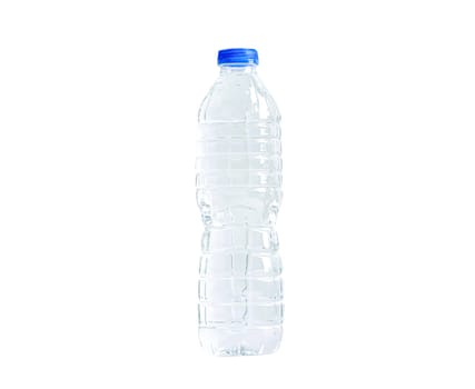 Plastic water bottle isolated on white background with clipping path, mineral, healthy concept.