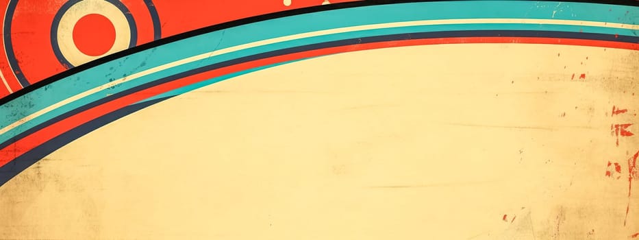 retro style, banner with copy space, made with Generative AI. High quality illustration