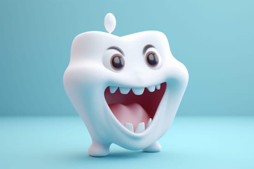 dental icon hygiene dentistry realistic orthodontic smiling smile healthy illustration blue medical tooth care clean child doctor funny dentist cartoon. Generative AI.