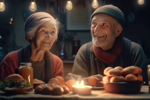 Proper Nutrition. Giving up bad habits, health, a strong body, Older age to be happy and cheerful and cheerful, Senior couple, old seniority, Healthy eating, fruits and vegetables